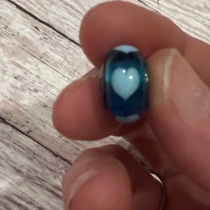 Pandora Blue Hearts Murano Glass Charm